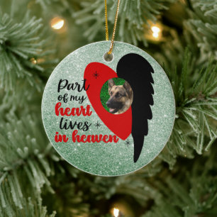 Ornamento De Cerâmica Pet Memorials, Pet Cat Dog Photo Memorial Ornament