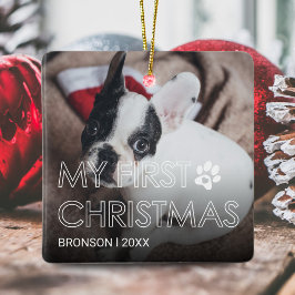 Ornamento De Cerâmica Pet My First Christmas Cerâmica Ornament