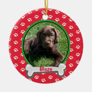 Ornamento De Cerâmica Pet Personalizado de Papoilas Cão Imprimir Pet Fo