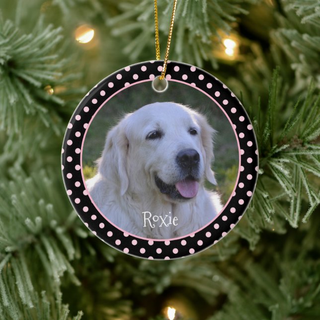 Ornamento De Cerâmica Pet Photo Personalized Cerâmica Ornament (Árvore)