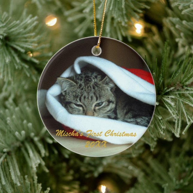 Ornamento De Cerâmica Pet Primeiro Natal (Árvore)