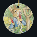 Ornamento De Cerâmica Peter Rabbit In Garden - Beatrix Potter<br><div class="desc">Peter Rabbit In Garden - Beatrix Potter</div>