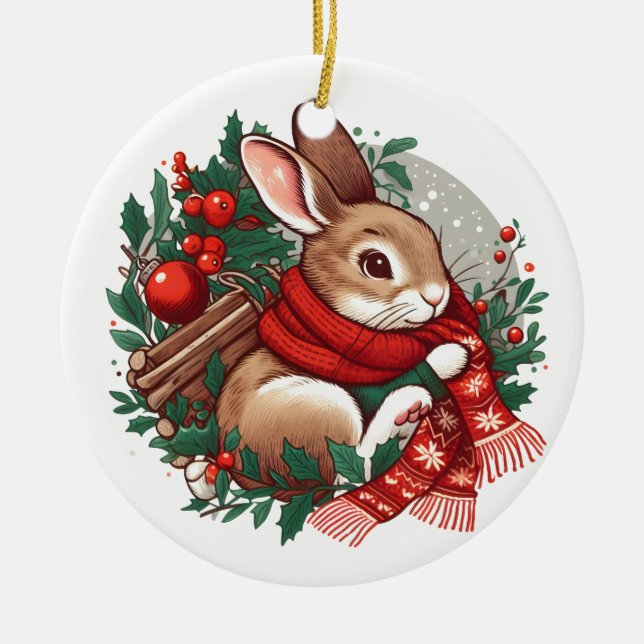 Ornamento De Cerâmica Peter Rabbit Ornament (Frente)