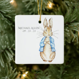 Ornamento De Cerâmica Peter Rabbit Personalizado Baby