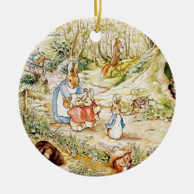 Ornamento De Cerâmica Peter Rabbit’s Neighbourhood by Beatrix Potter (Frente)