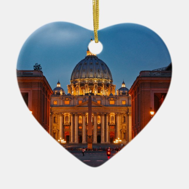 Ornamento De Cerâmica Petersdom em Roma - Itália (Frente)