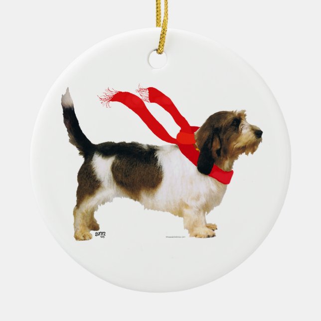 Ornamento De Cerâmica Petit Basset Griffon Vendeen (Frente)