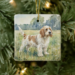 Ornamento De Cerâmica Petite Basset Griffon Vandeen  - PBGV