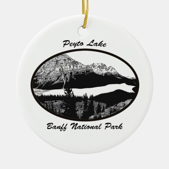Ornamento De Cerâmica Peyto Lake (Frente)