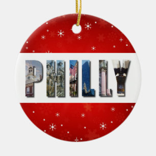 Ornamento De Cerâmica Philadelphia Pennsylvania Viagem Photo Christmas