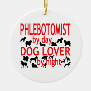 Ornamento De Cerâmica Phlebotomist Dog Lover
