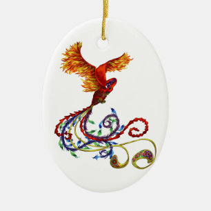 Ornamento De Cerâmica Phoenix