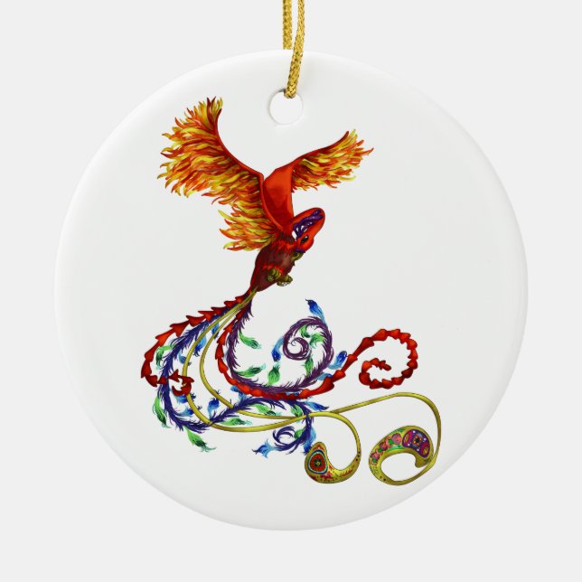 Ornamento De Cerâmica Phoenix (Frente)