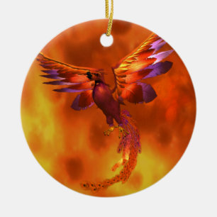Ornamento De Cerâmica Phoenix
