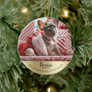 Ornamento De Cerâmica Photo Pet Dog Cat In Loving Memory Memorial