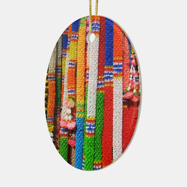 Ornamento De Cerâmica Phuang Maalai - Tailandês Floral Garland (Esquerda)