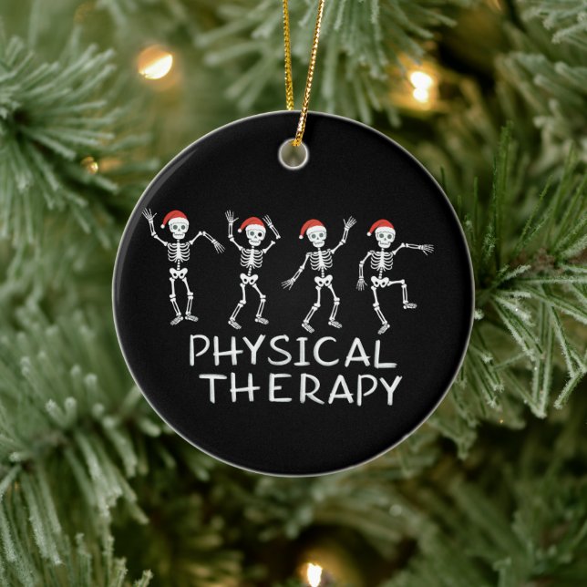 Ornamento De Cerâmica Physical Therapist Skeleton Christmas DPT Student  (Árvore)