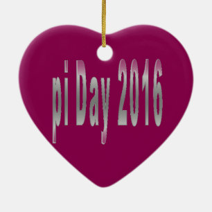 Ornamento De Cerâmica pi Dia 2016, amor matemático