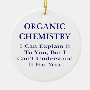 Ornamento De Cerâmica Piada Química Orgânica ... Explicar Não Compreende