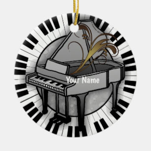 Ornamento De Cerâmica Piano de Cauda 