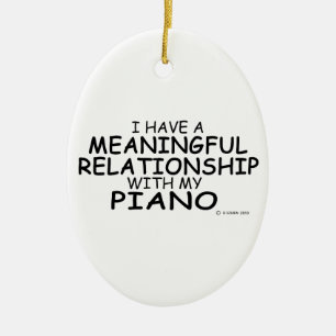 Ornamento De Cerâmica Piano de Relacionamento Significativo