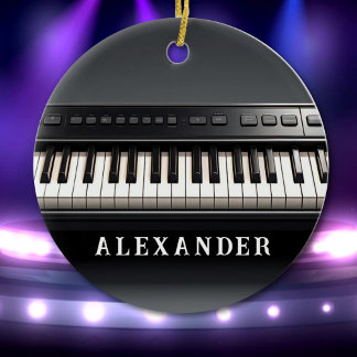 Ornamento De Cerâmica Piano Keys Music Lover Realista