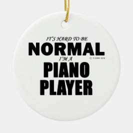 Ornamento De Cerâmica Piano Player Normal