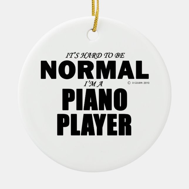 Ornamento De Cerâmica Piano Player Normal (Frente)