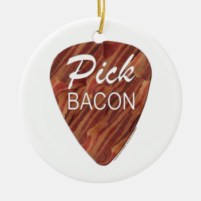 Ornamento De Cerâmica Picada de Bacon (Frente)