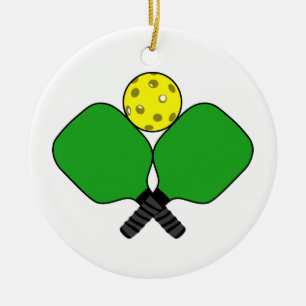 Ornamento De Cerâmica Pickleball
