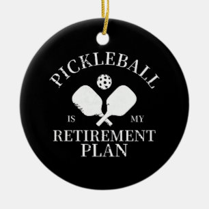 Ornamento De Cerâmica pickleball é meu plano de aposentadoria