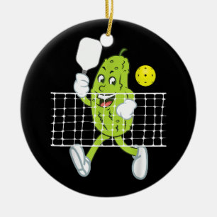 Ornamento De Cerâmica Pickleball - Pickleball Engraçado