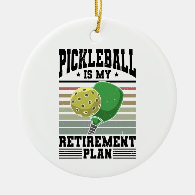 Ornamento De Cerâmica Pickleball - Reforma da Pickleball (Frente)