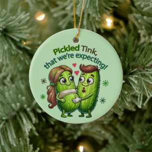 Ornamento De Cerâmica Pickled Tink que estamos esperando Casal picles