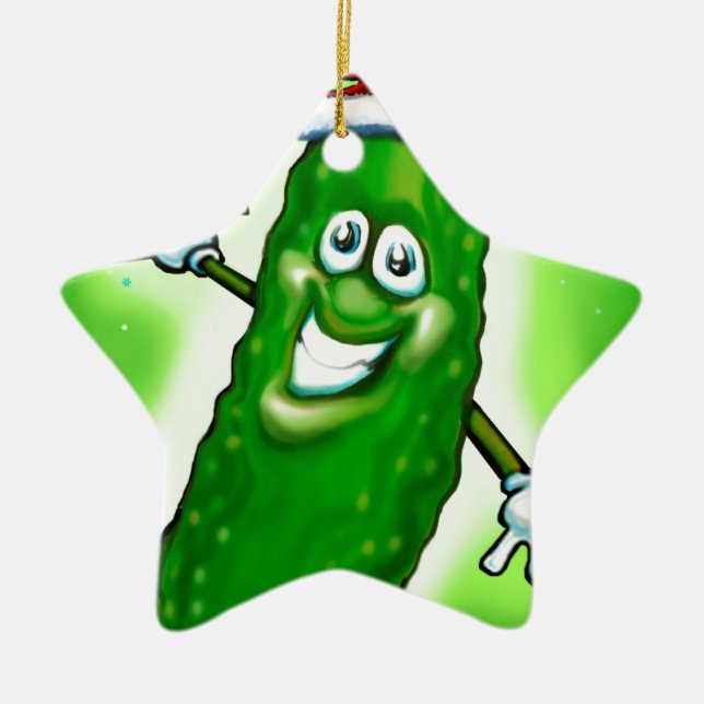 Ornamento De Cerâmica Picle de Natal (Frente)
