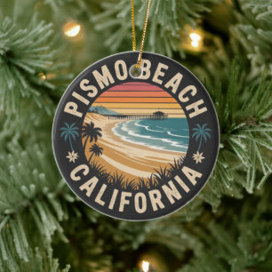 Ornamento De Cerâmica Pier de Pismo Beach, Califórnia