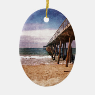 Ornamento De Cerâmica Pier Oceano Pacífico da Califórnia