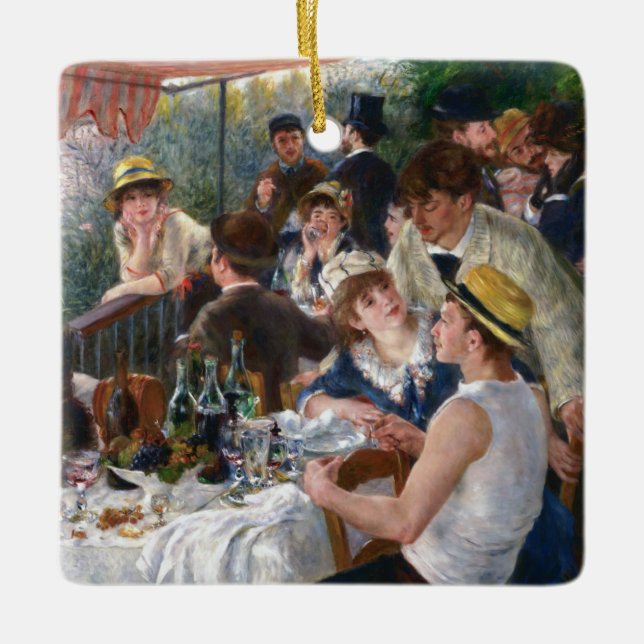 Ornamento De Cerâmica Pierre-Auguste Renoir - Luncheon do Partido Barco (Frente)