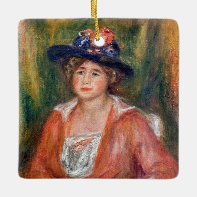Ornamento De Cerâmica Pierre-Auguste Renoir - Retrato da Mulher Sentada (Frente)