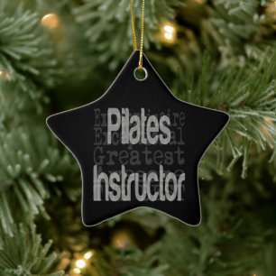 Ornamento De Cerâmica Pilates Instrutor Extraordinaire
