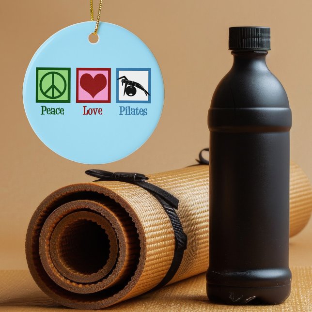 Ornamento De Cerâmica Pilatos de paz e amor (Criador carregado)