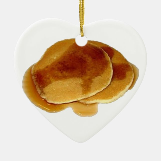 Ornamento De Cerâmica Pilha de Panquecas (Frente)