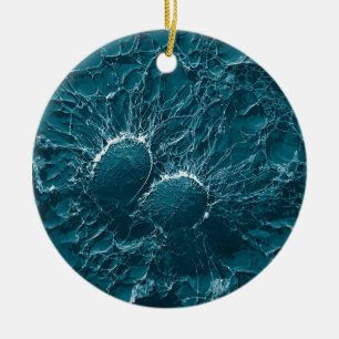 Ornamento De Cerâmica Pilhas bacterianas do staphylococcus - fim áureo