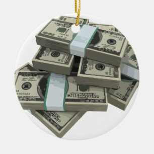 Ornamento De Cerâmica Pilhas do dinheiro
