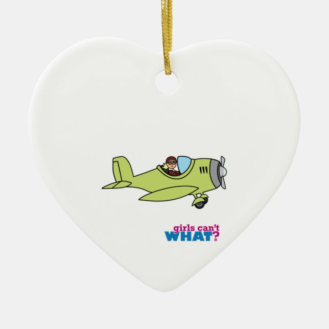 Ornamento De Cerâmica Piloto de avião (Frente)