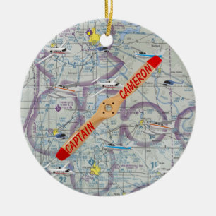 Ornamento De Cerâmica Piloto personalizado