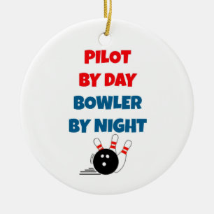 Ornamento De Cerâmica Piloto por Day Bowler pela Noite