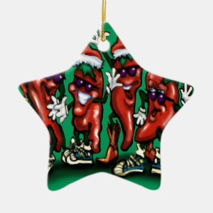 Ornamento De Cerâmica Pimentos de Natal