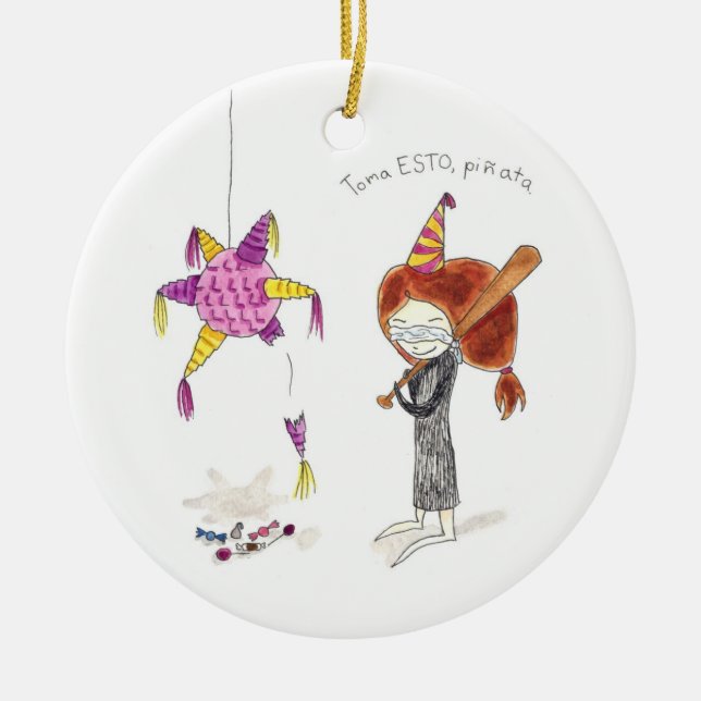 Ornamento De Cerâmica Pinata Adornos (Frente)