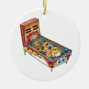 Ornamento De Cerâmica Pinball